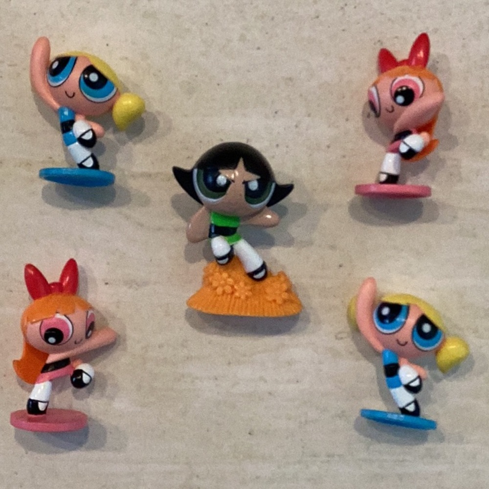 Powerpuff Girls Toys 2000 Figures Figurine Power Puff Lot Of 5 PPG Vintage Toy